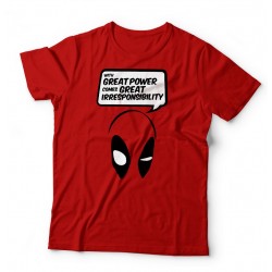 Camiseta Masculina Adulto Deadpool Vermelha