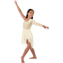 Fantasia Infantil Bailarina Meninas Branca Renda Dança Carnaval Halloween