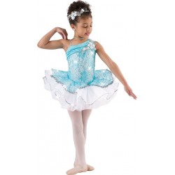 Fantasia Infantil Bailarina Meninas Azul Saia Frufru Carnaval Halloween