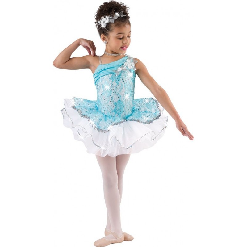 Fantasia Infantil Bailarina Meninas Azul Saia Frufru Carnaval Halloween