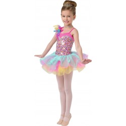 Fantasia Infantil Bailarina Meninas Colorida Saia Frufru Carnaval Halloween