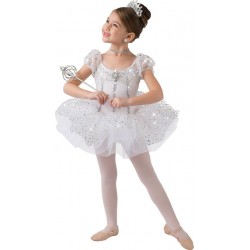 Fantasia Infantil Bailarina Meninas Branco Ballet Halloween Carnaval