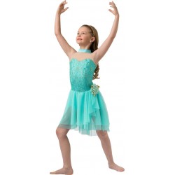 Traje Fantasia Infantil Bailarina Azul Halloween Carnaval