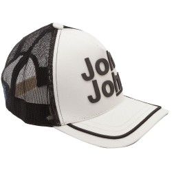 Boné John John Clássico Preto e Branco logo em relevo