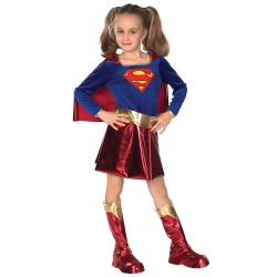 Fantasia Infantil SuperGirl Clássica Meninas Halloween Carnaval