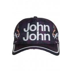 Boné John John Tigre Roxo Tiger Logo em relevo