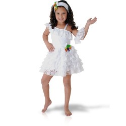 Fantasia Infantil Baianinha Meninas Halloween Carnaval