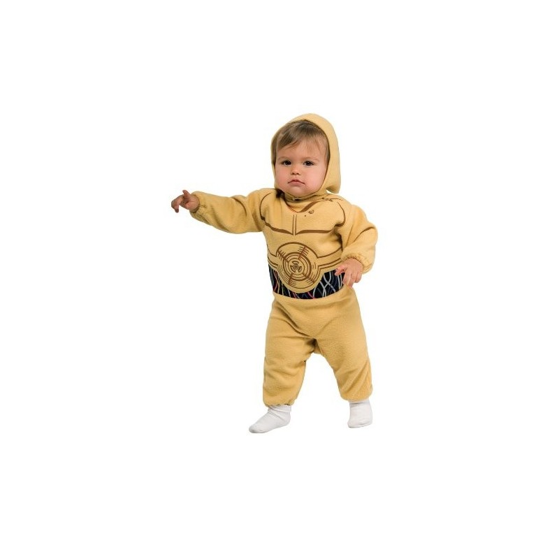 Fantasia Infantil Bebê C3PO Star Wars Macacão Halloween Carnaval