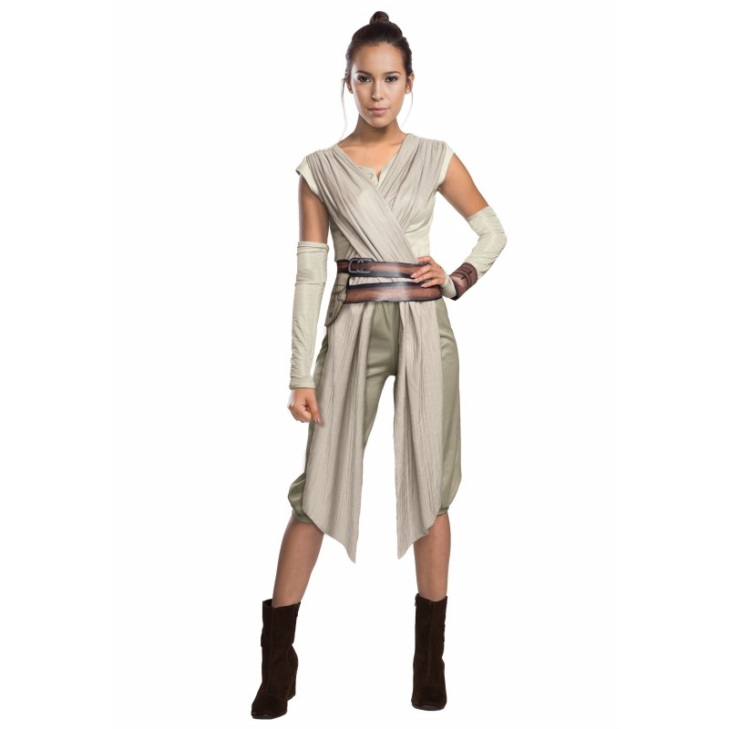 Fantasia Feminina Rey Star Wars O Despertar da Força Halloween Carnaval