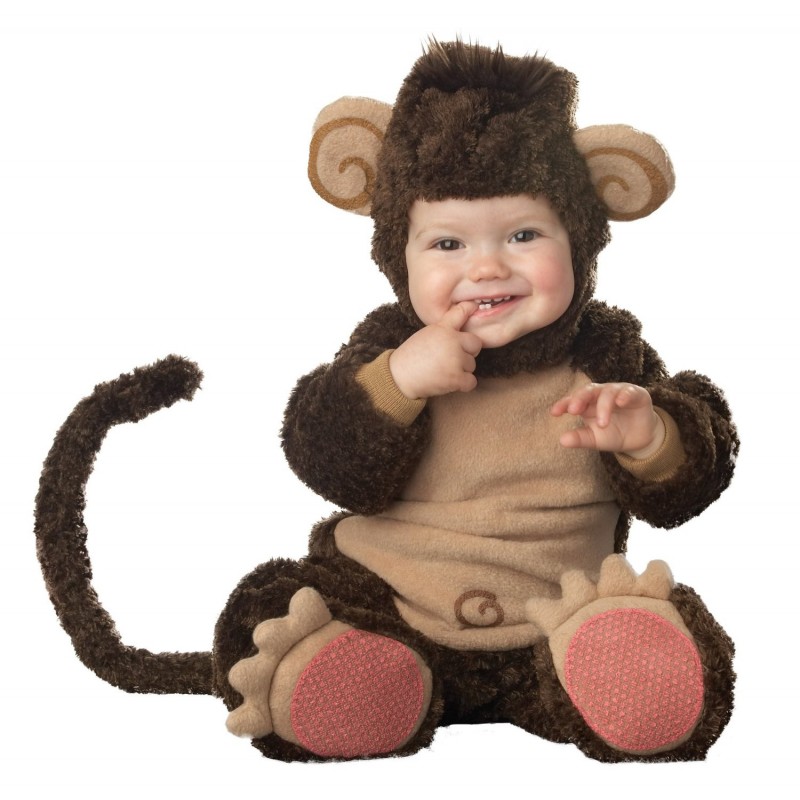 Fantasia Infantil Macaquinho para Bebês Halloween Carnaval