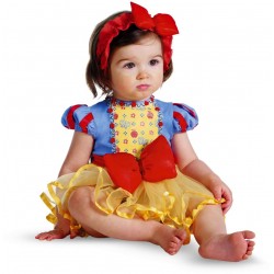 Fantasia Infantil para Bebês Branca de Neve Halloween Carnaval