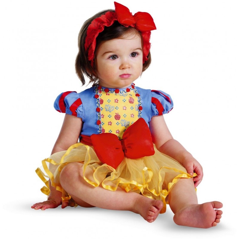 Fantasia Infantil para Bebês Branca de Neve Halloween Carnaval