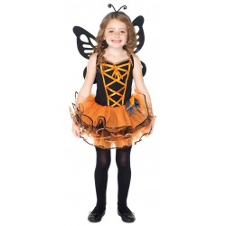 Fantasia Infantil Borboleta Laranjada Halloween Carnaval
