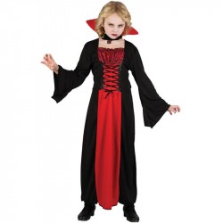 Fantasia Infantil Vampira Clássica Halloween Carnaval