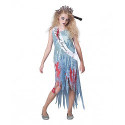Fantasia Infantil Miss Zumbi Halloween Carnaval