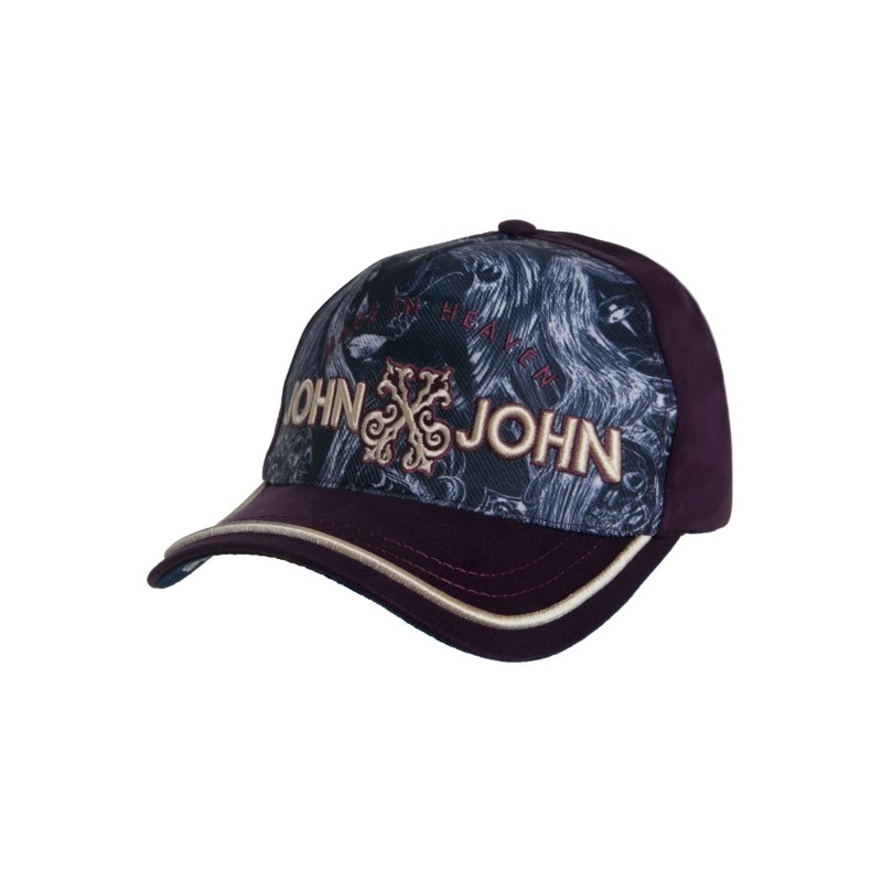 Boné John John Estampado Azul e Roxo logo em relevo