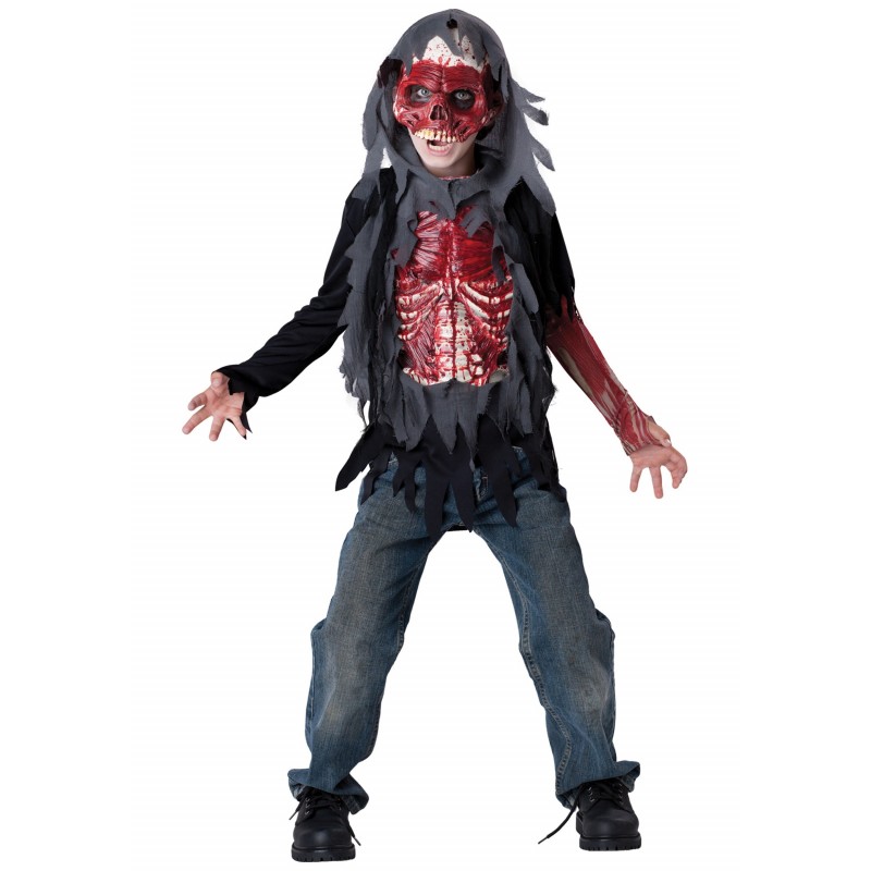 Fantasia Infantil de Zumbi Meninos Terror Halloween Carnaval