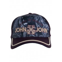 Boné John John Estampado Azul e Roxo logo em relevo