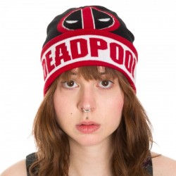 Gorro Touca Deadpool Marvel Branca Vermelha e Preta