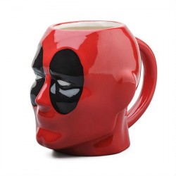 Caneca de Porcelana Deadpool Marvel Vermelha e Preta