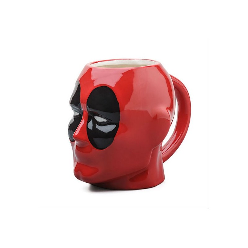 Caneca de Porcelana Deadpool Marvel Vermelha e Preta