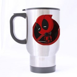 Caneca de Café Térmica Deadpool Marvel Branca