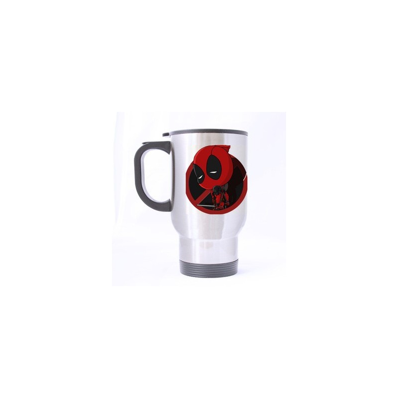 Caneca de Café Térmica Deadpool Marvel Branca