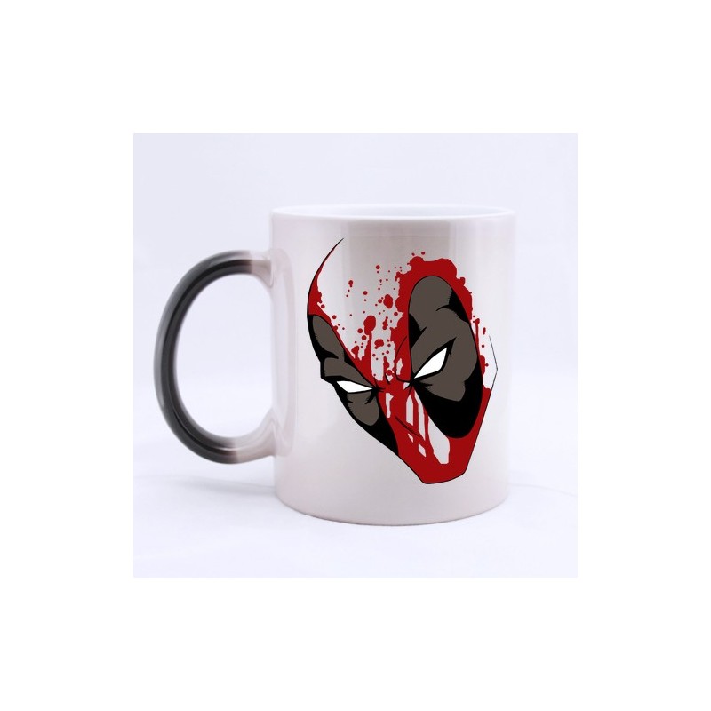 Caneca de Café Cerâmica Deadpool Marvel Branca