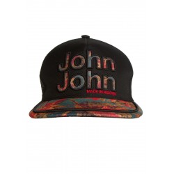 Boné John John Style Estampado e Preto logo em relevo