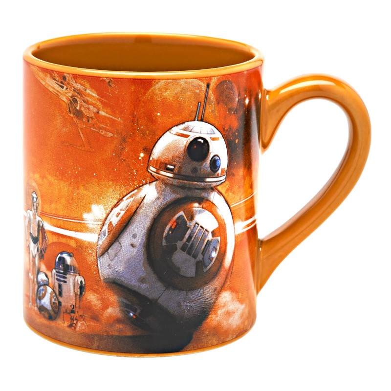 Caneca de Café Porcelana BB-8 Star Wars O Despertar da Força Laranja