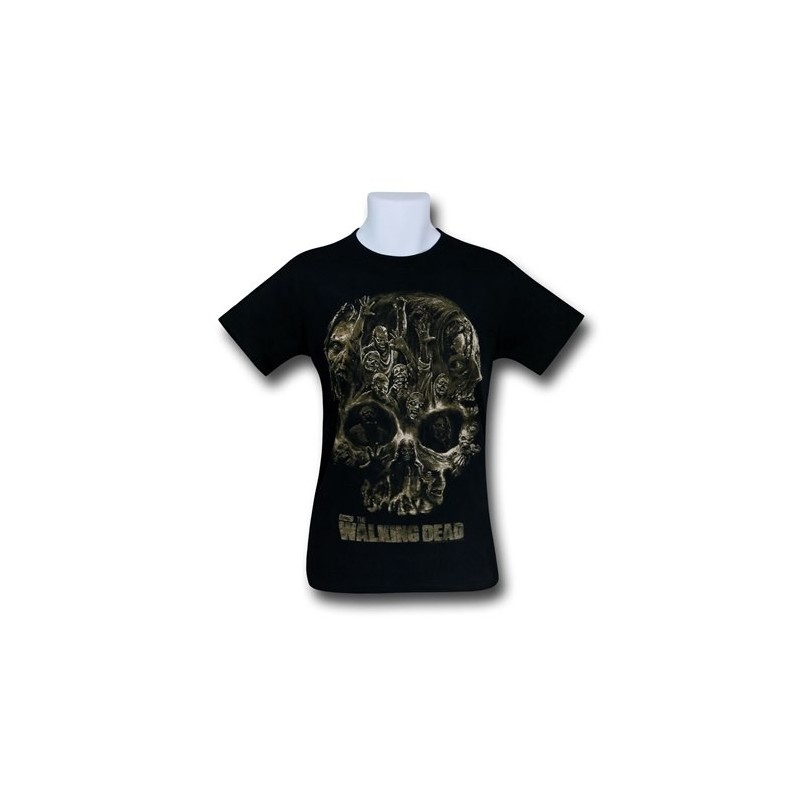 Camiseta Masculina The Walking Dead Caveira Zumbis Walkers