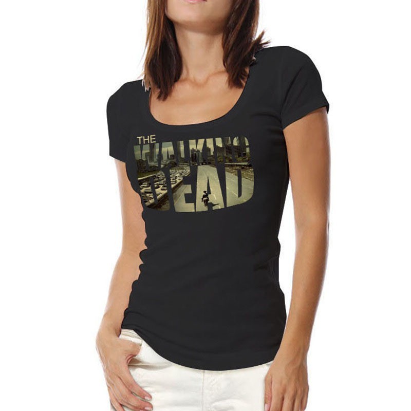 Camiseta Feminina Logo da Série The Walking Dead