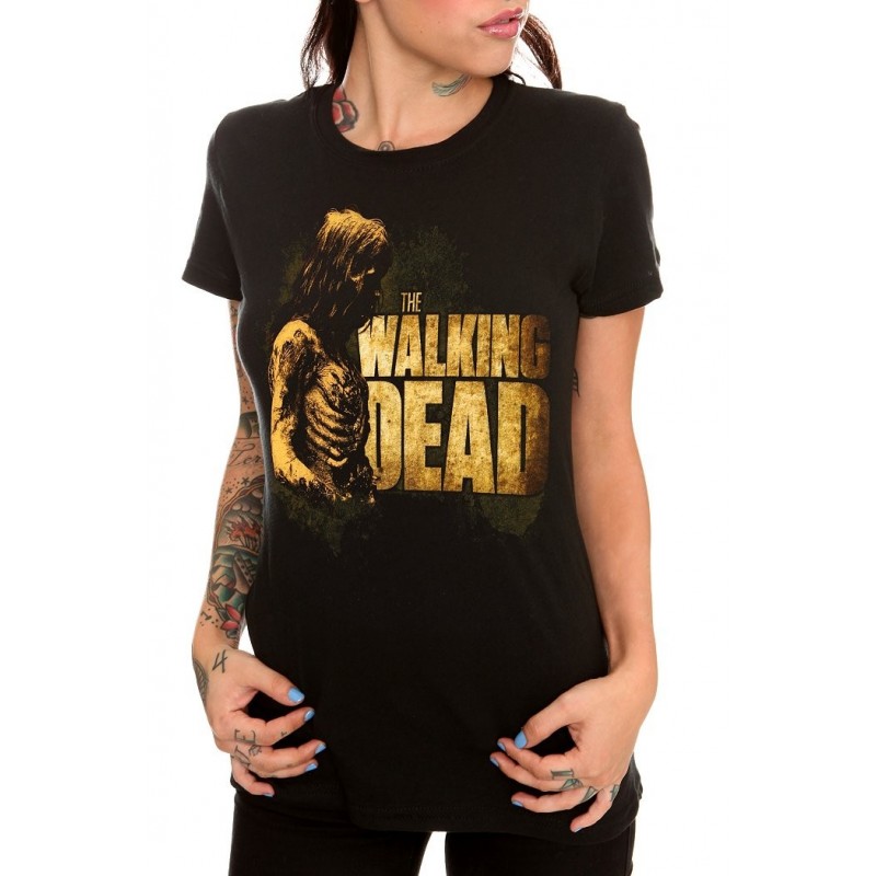Camiseta Feminina Zumbie Logo da Série The Walking Dead