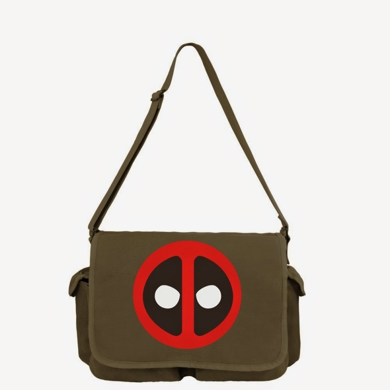 Bolsa Carteiro Deadpool Marvel Marrom