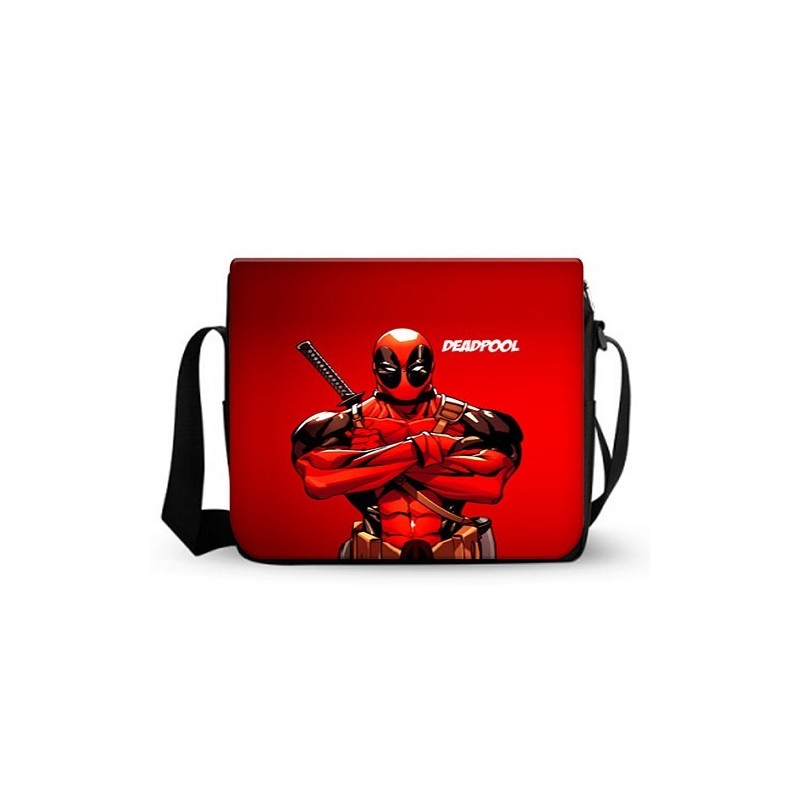 Bolsa Escolar Carteiro Deadpool Vermelha