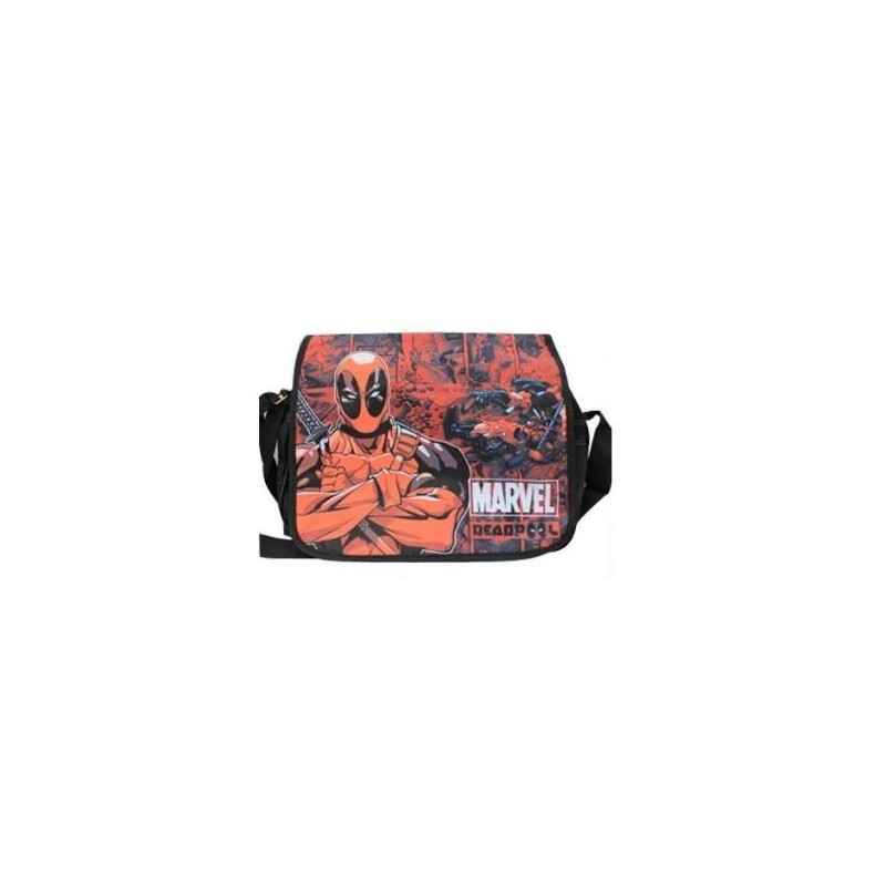 Bolsa Escolar Carteiro Deadpool Estampada