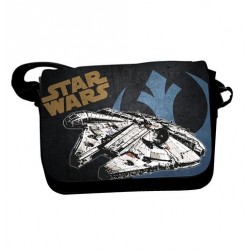 Bolsa Carteiro Star Wars Couro Millenium Estampada