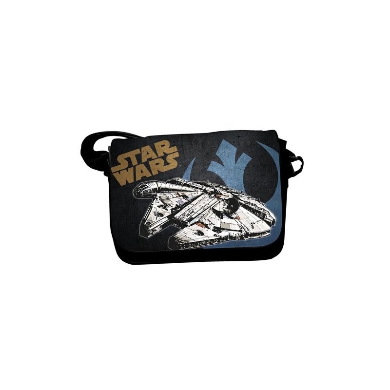 Bolsa Carteiro Star Wars Couro Millenium Estampada