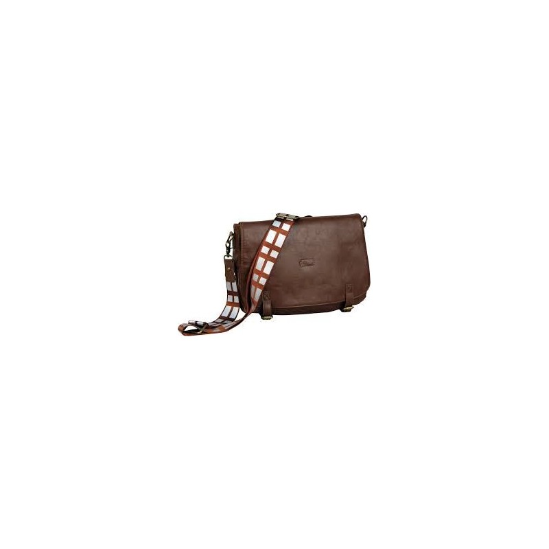 Bolsa Carteiro Chewbacca Star Wars Marrom Couro