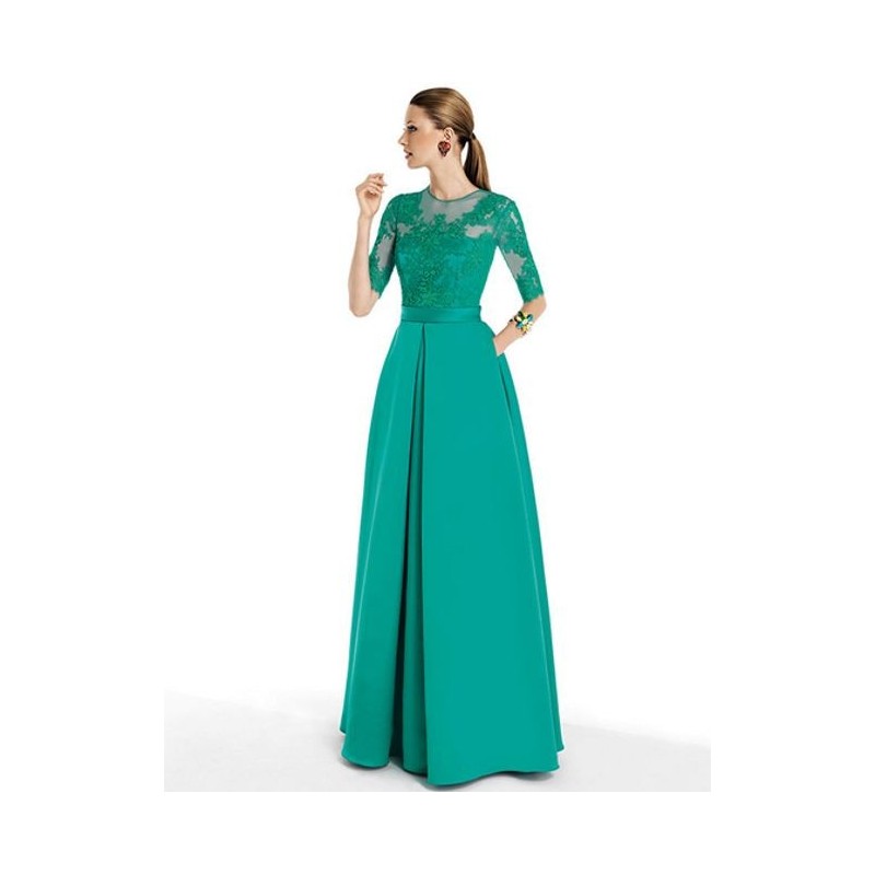 vestido seda verde