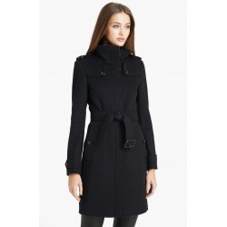 Casaco Coat Preto Inverno Elegante Importado