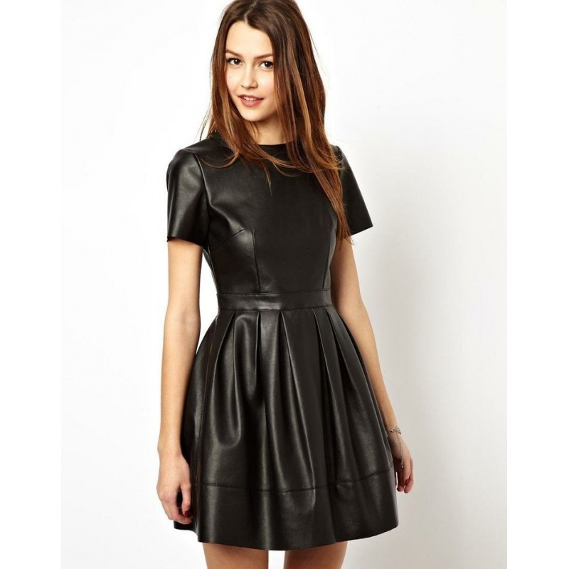 Modelos de best sale vestidos de couro