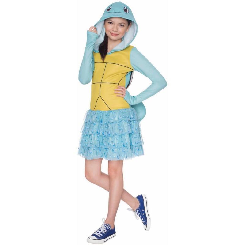 Fantasia Infantil Pokemon Go Squirtle Meninas Vestido