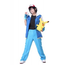 Fantasia Adulto Pokemon Go Ash com Boneco Pikachu