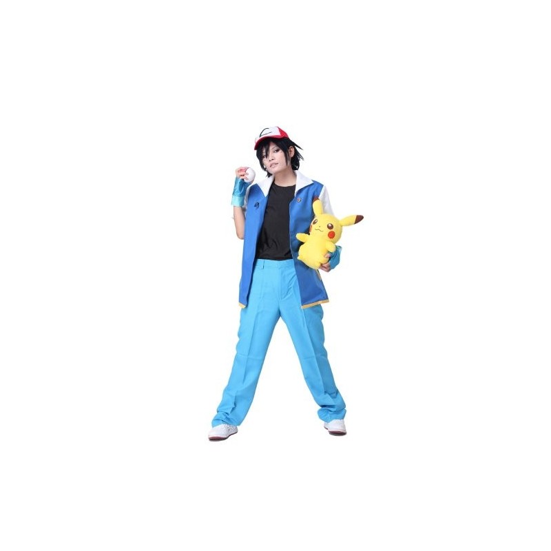 Fantasia Adulto Pokemon Go Ash com Boneco Pikachu