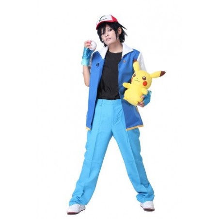 Fantasia Adulto Pokemon Go Ash com Boneco Pikachu