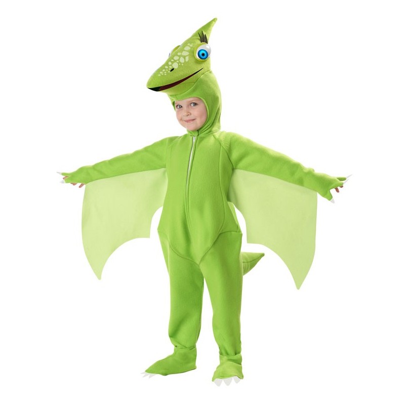 Fantasia Infantil Dinossauro Verde Carnaval Halloween Pteranodon
