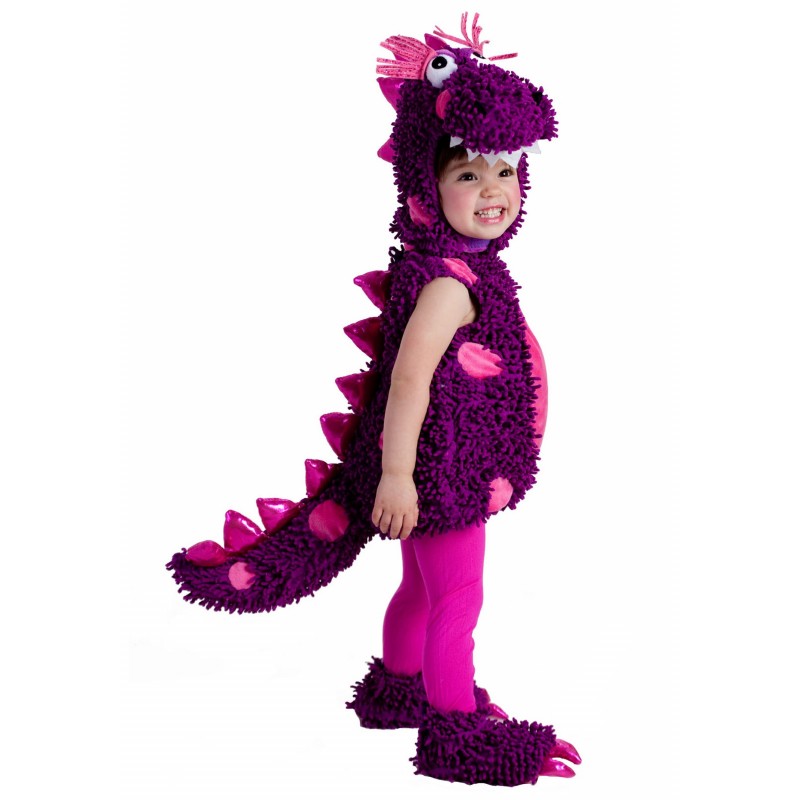 Fantasia Infantil Dinossauro Roxo Meninas Importada