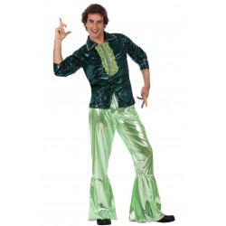 Fantasia Masculina Disco Verde Anos 70 - Importada