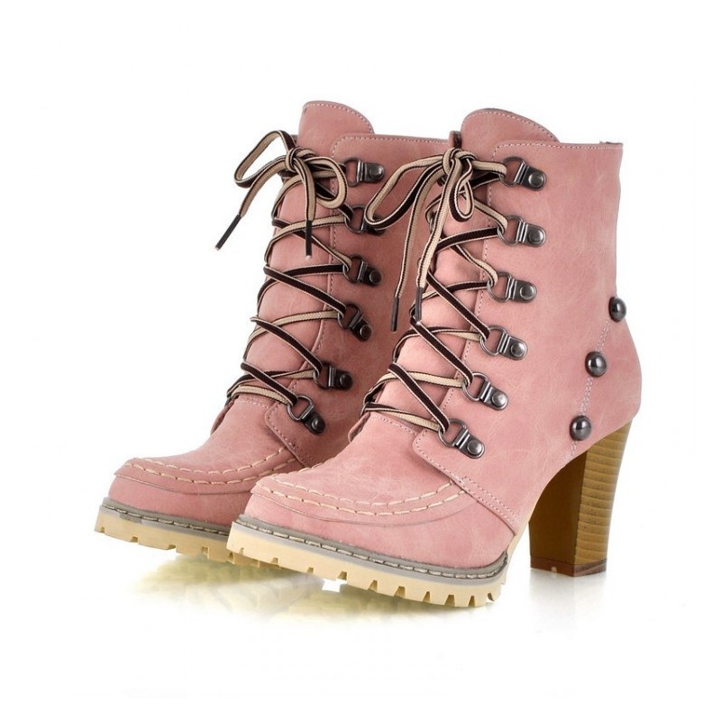 botas femininas rosa